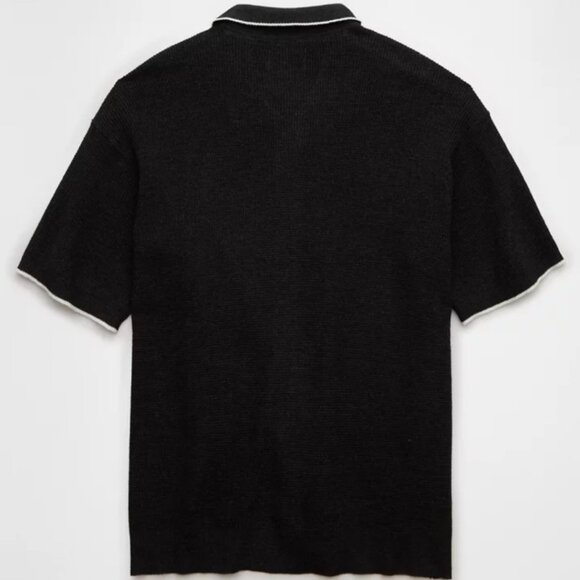 American Eagle Men's Weekend Waffle Button-Up Sweater Polo Shirt Size XL - Picture 3 of 5